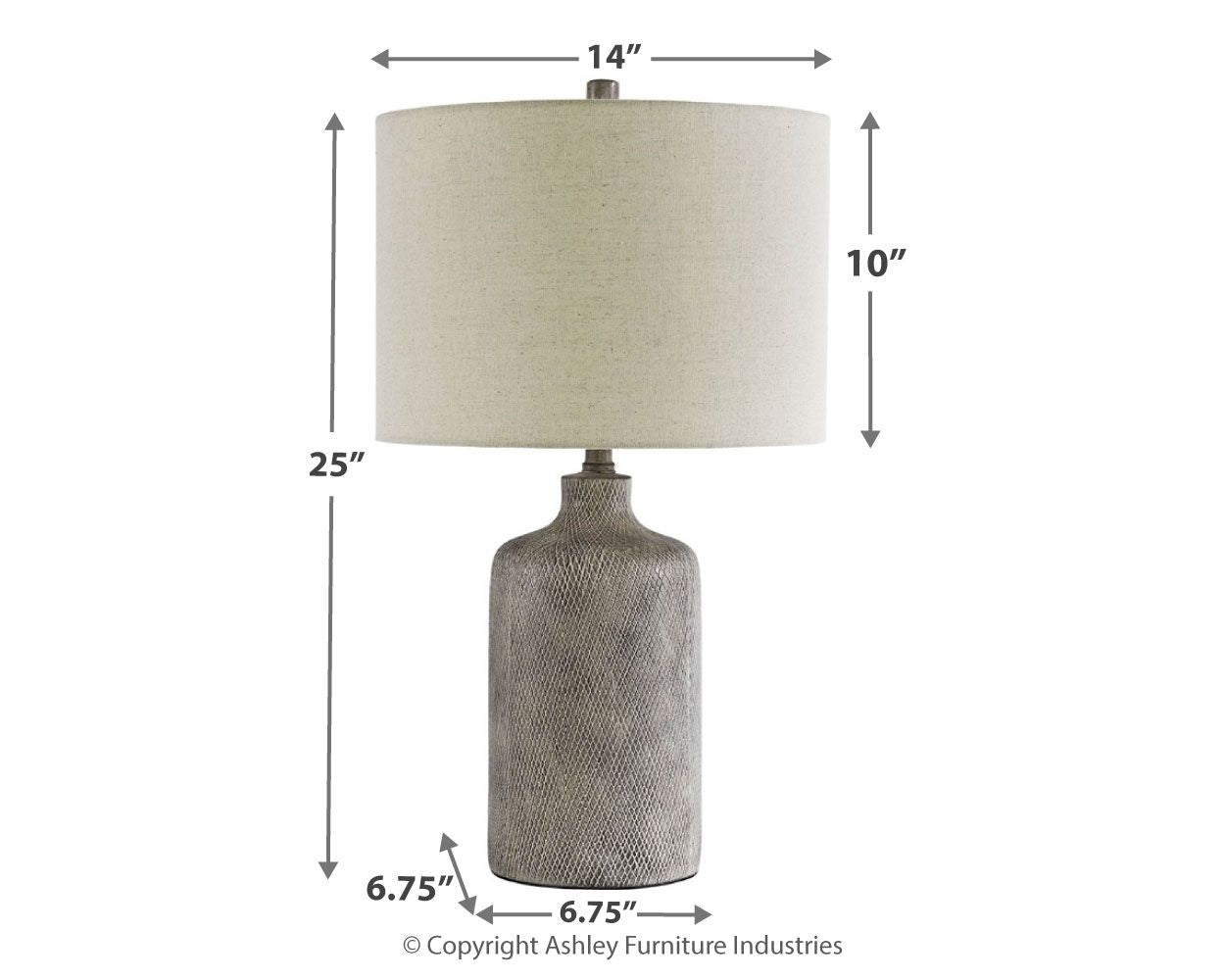Linus - Ceramic Table Lamp - Antique Black