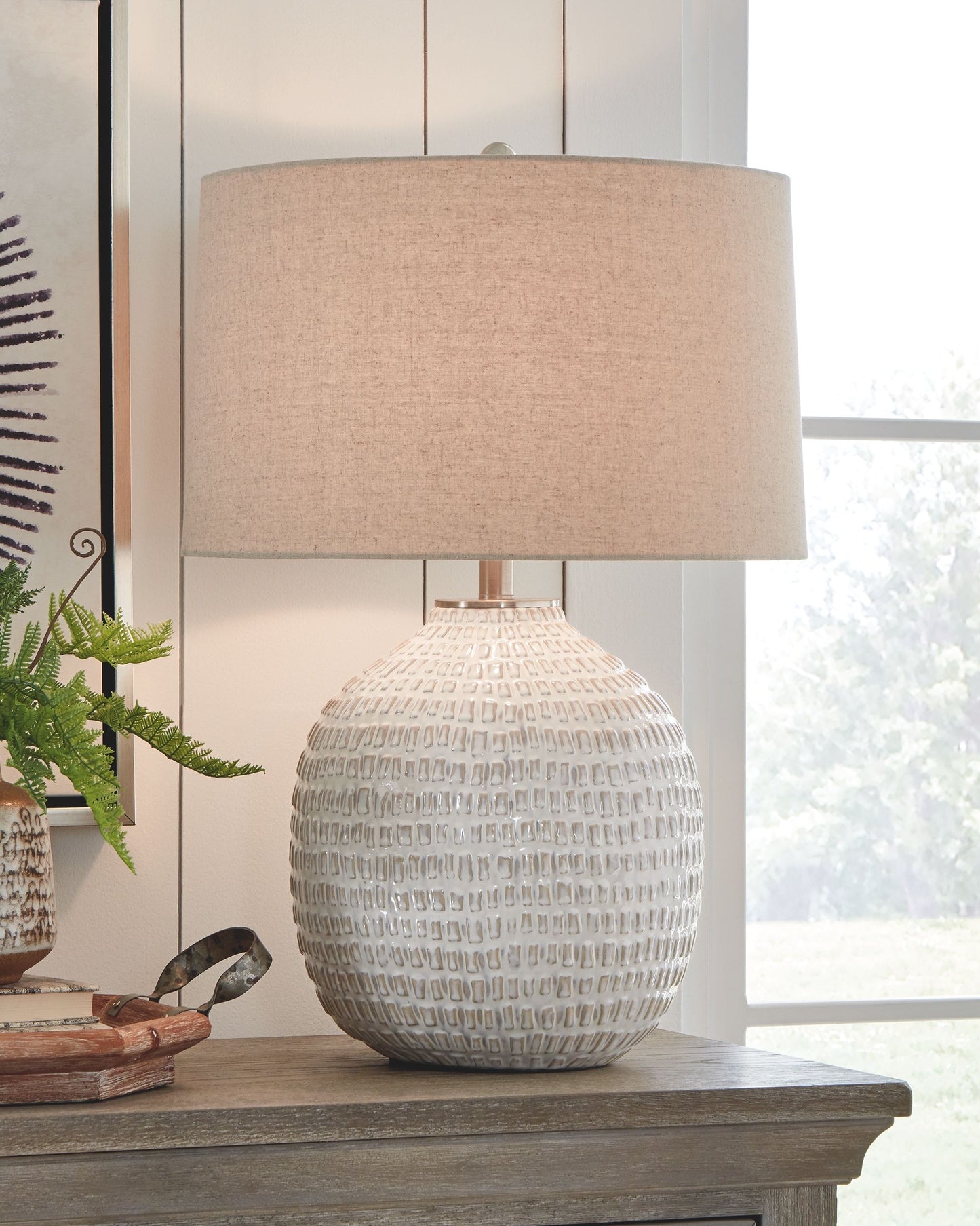 Jamon - Ceramic Table Lamp - Beige