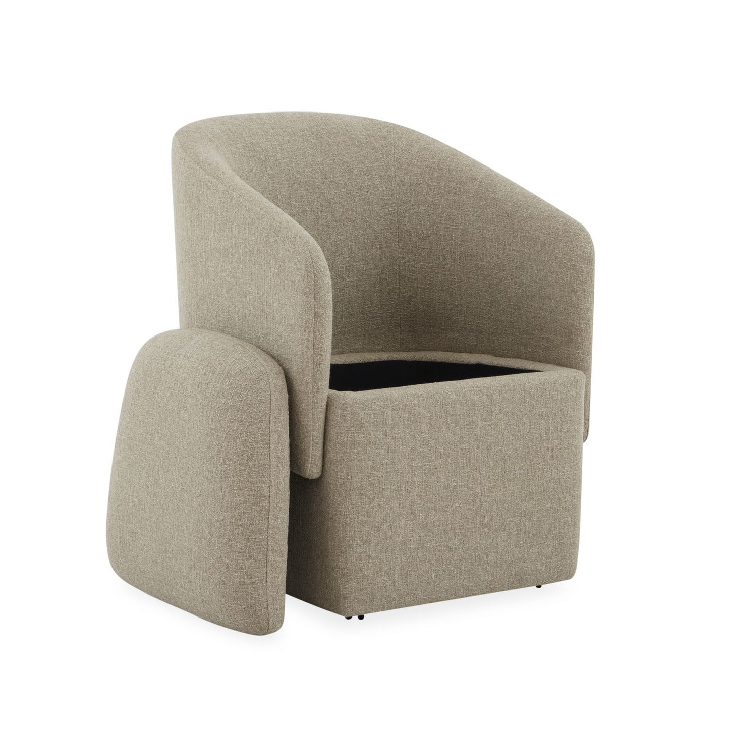 Accent Dining - Accent Storage Dining Chair With Casters
