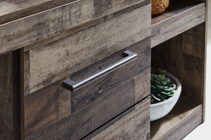 Derekson - LG TV Stand w/Fireplace Option - Multi Gray