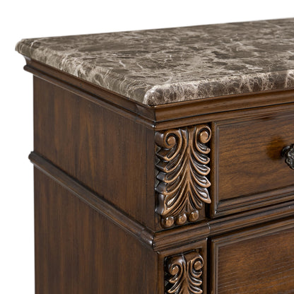 Cadenza - Nightstand With USB-C - Brown