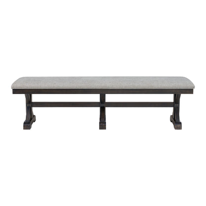 Montrose - Fabric Dining Bench - Espresso / Light Gray