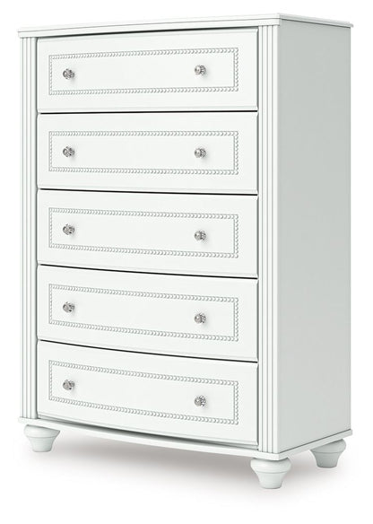 Kozlani - Five Drawer Chest - White