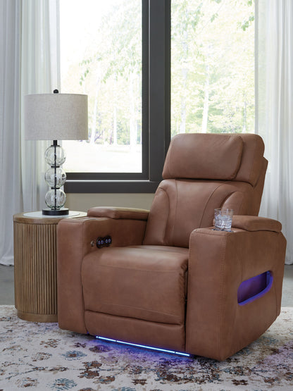 Clean-Slate - Power Recliner / Adj Headrest - Caramel