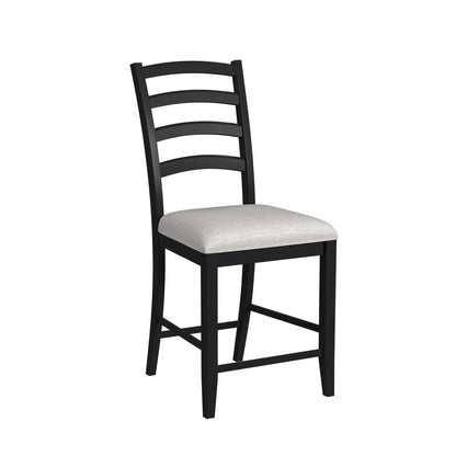 Tulane - 5 Piece Dining Set (Counter Table & 4 Counter Chairs) - Oak & Black