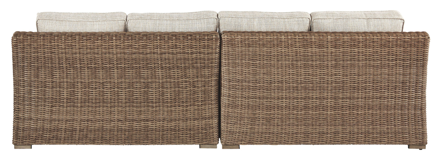 Beachcroft - RAF/LAF Loveseat w/Cush (Set of 2) - Beige