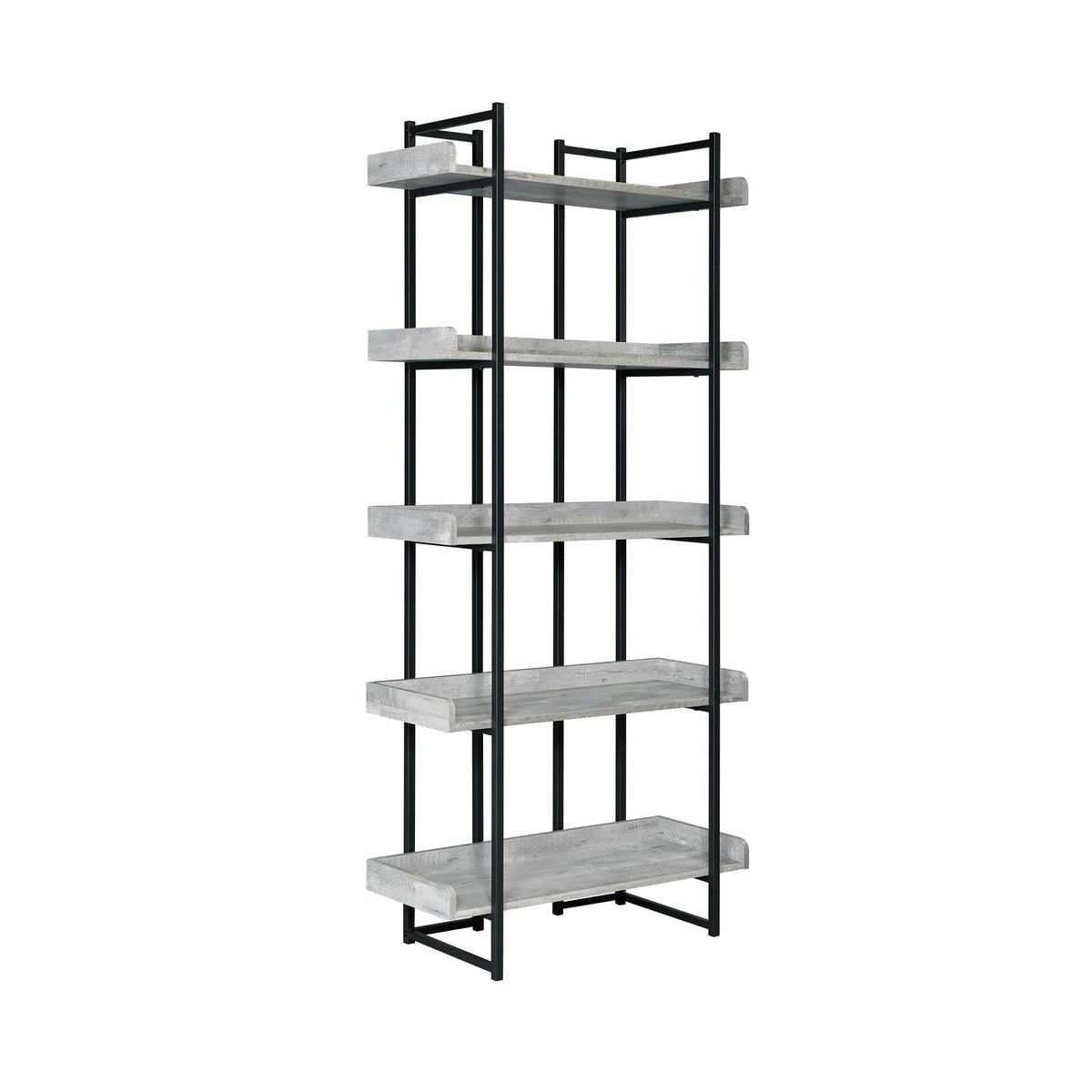Preston - 2 Piece Desk And Bookshelf Set - Gray