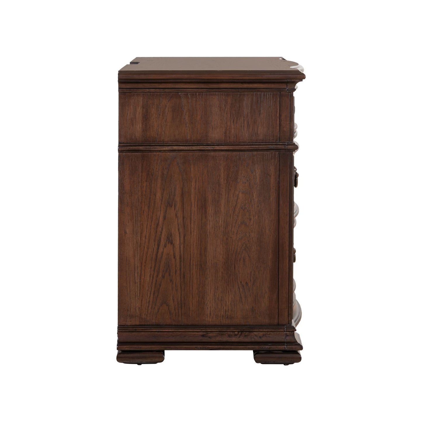 Providence Park - Bedside Chest With Charging Station - Chateau Brown