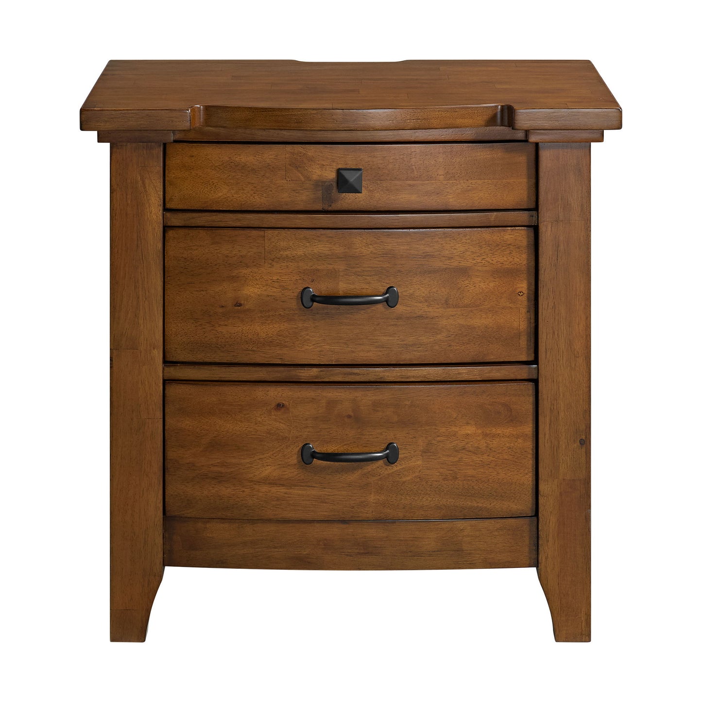 Gage - 3-Drawer Nightstand With USB And Power - Chestnut