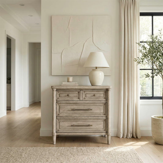 Rochelle Park - Nightstand With Charging Station - Smokey Taupe