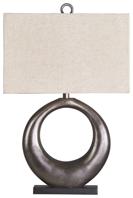 Saria - Metal Table Lamp  - Antique Silver Finish