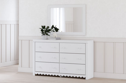 Mollviney - Dresser And Mirror - White