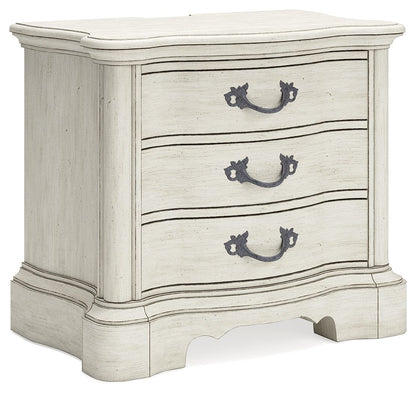 Arlendyne - Three Drawer Night Stand - Antique White
