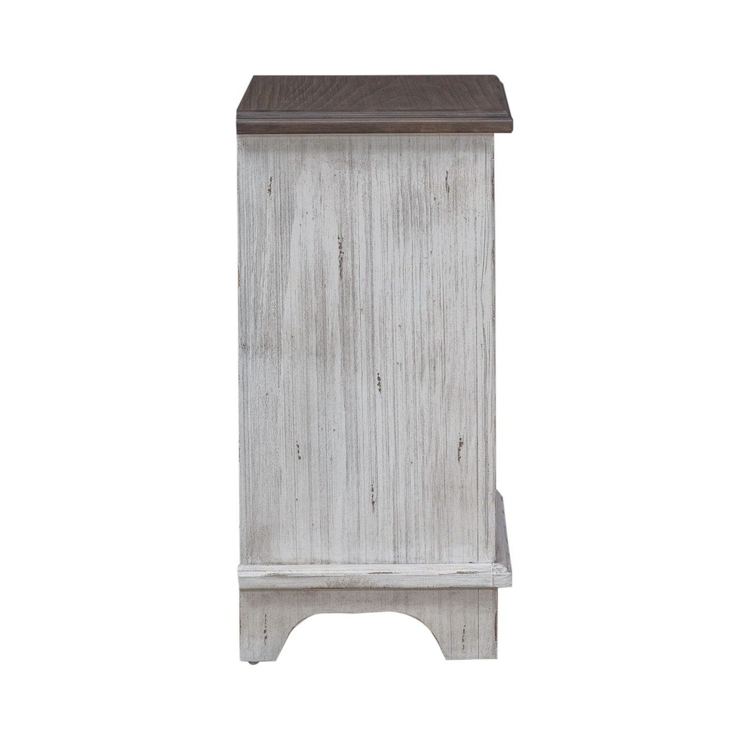 River Place - Left Pier Base - Riverstone White & Tobacco