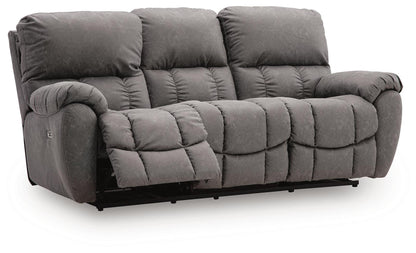 Bakerstein - Power Recline Sofa With Adjustable Headrest - Galaxy