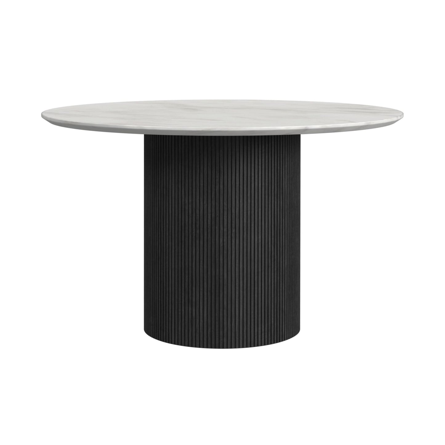 Sylvie - Round Dining Table With Faux Marble Top