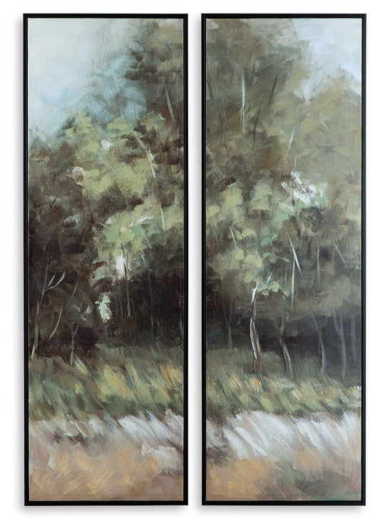 Dansot - Wall Art Set (Set of 2) - Green / Brown