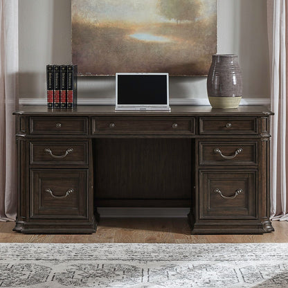 Providence Park - Jr Executive Credenza - Chateau Brown