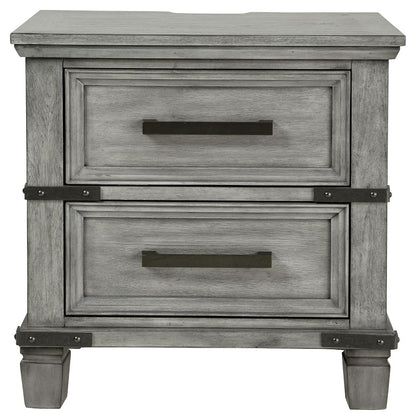 Russelyn - Two Drawer Night Stand - Gray