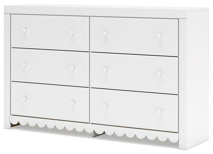 Mollviney - Six Drawer Dresser - White