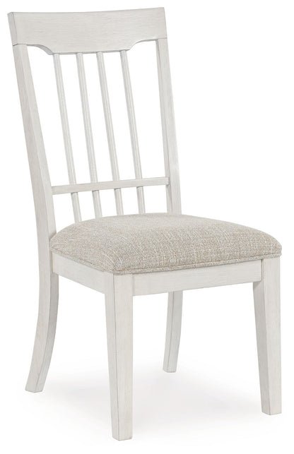 Shaybrock - Dining Upholstered Side Chair (Set of 2) - Antique White / Brown