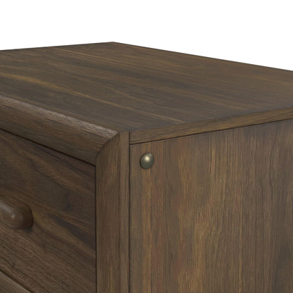 Brisbane - Nightstand With USBC And LED - Brown