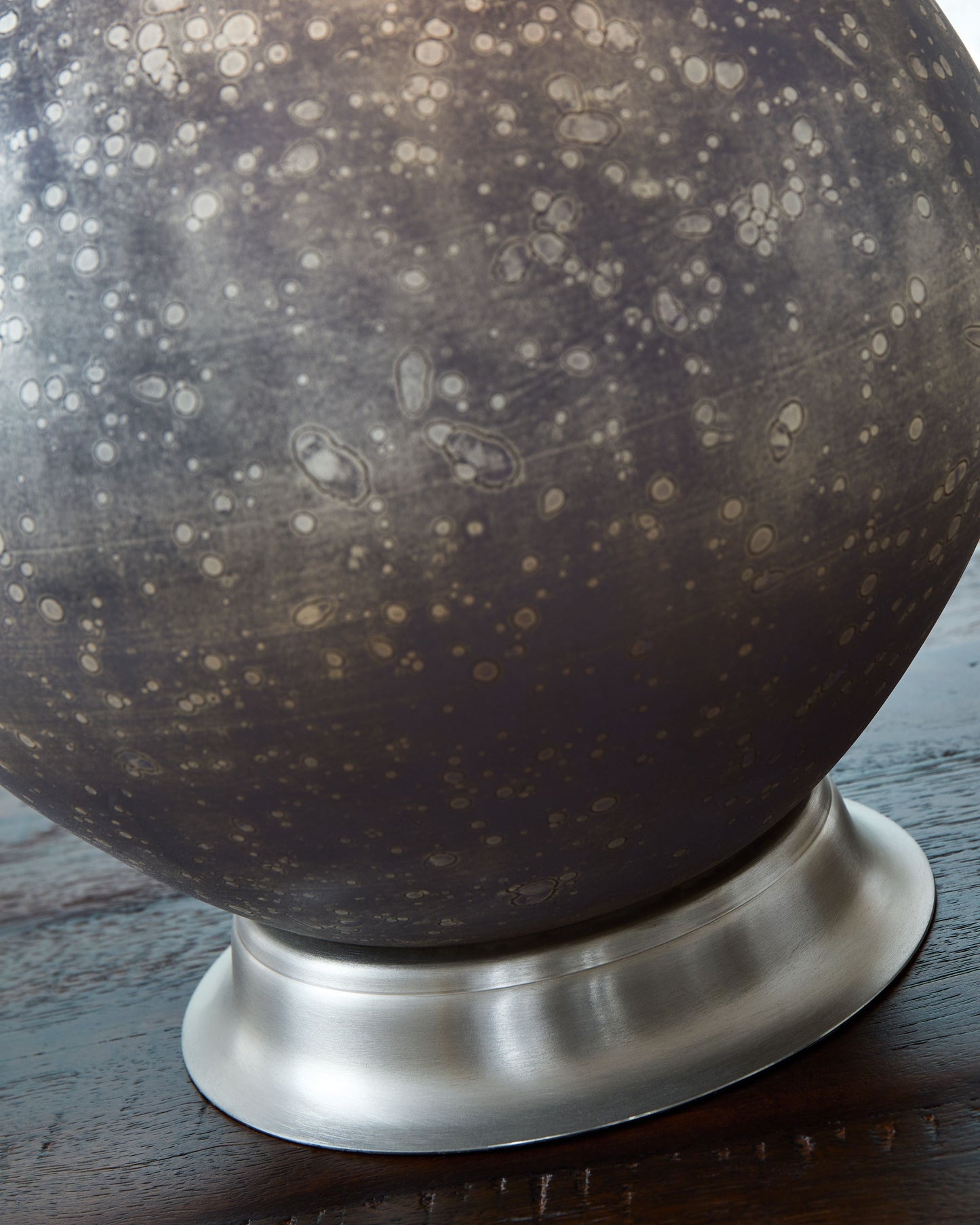 Bluacy - Glass Table Lamp - Antique Gray