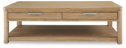 Rencott - Rectangular Cocktail Table - Light Brown