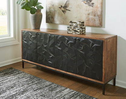 Dorannby - Accent Cabinet - Black / Brown