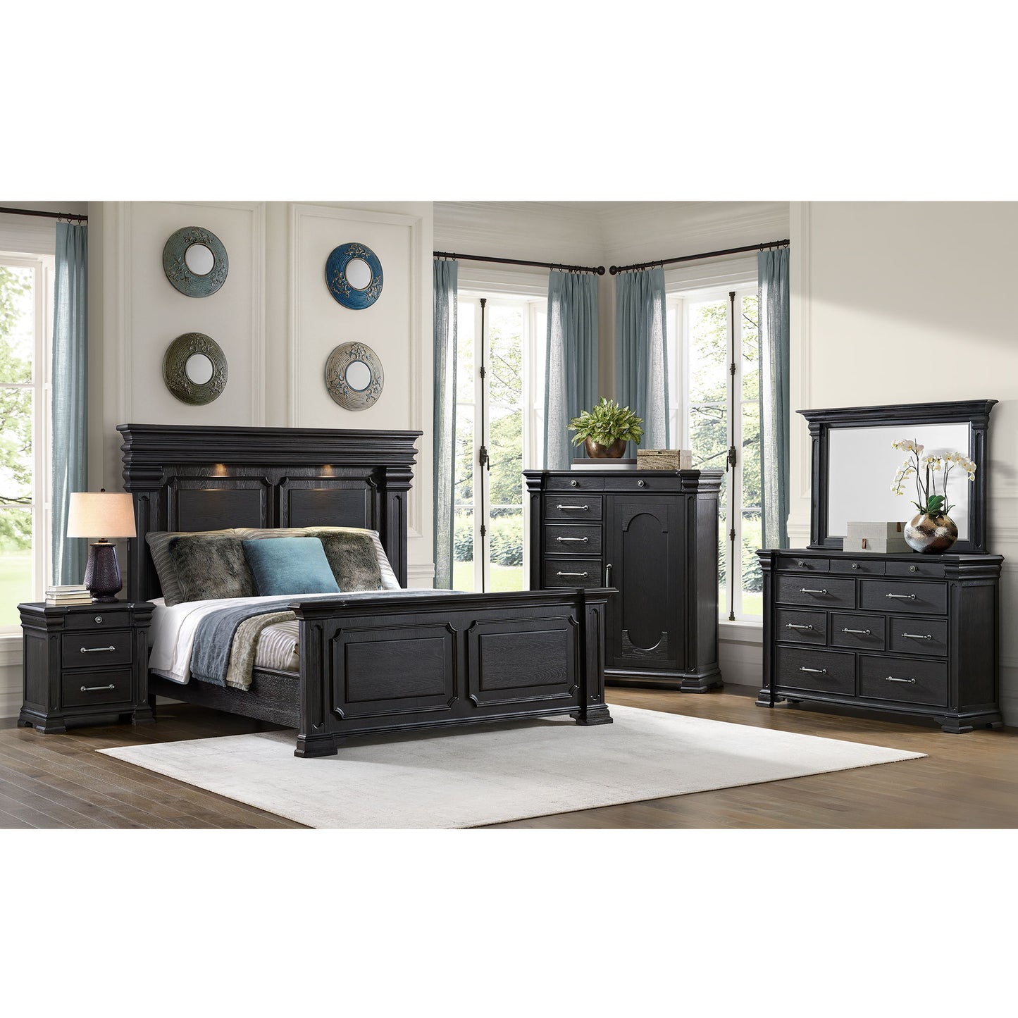 Kings Court - 3-Drawer Nightstand (Sliding Top)