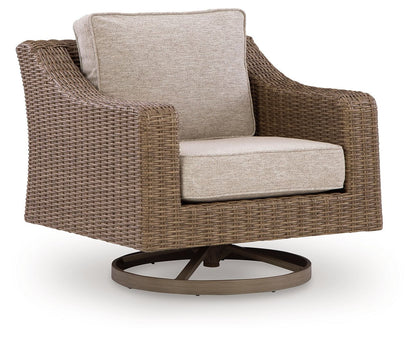 Laguna Heights - Swivel Lounge With Cushion - Beige