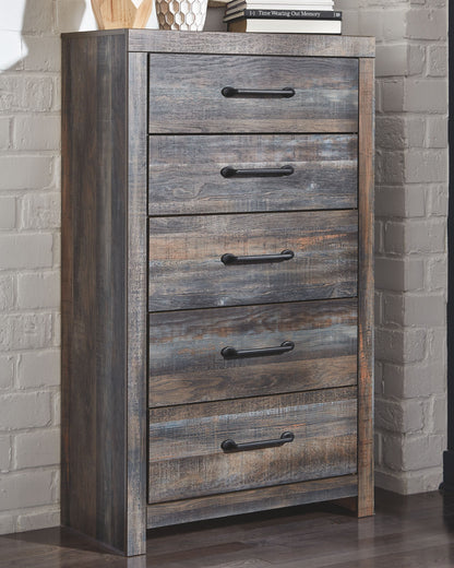Drystan - Five Drawer Chest - Brown / Beige
