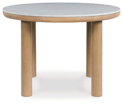 Sawdyn - Round Dining Room Table - Light Brown