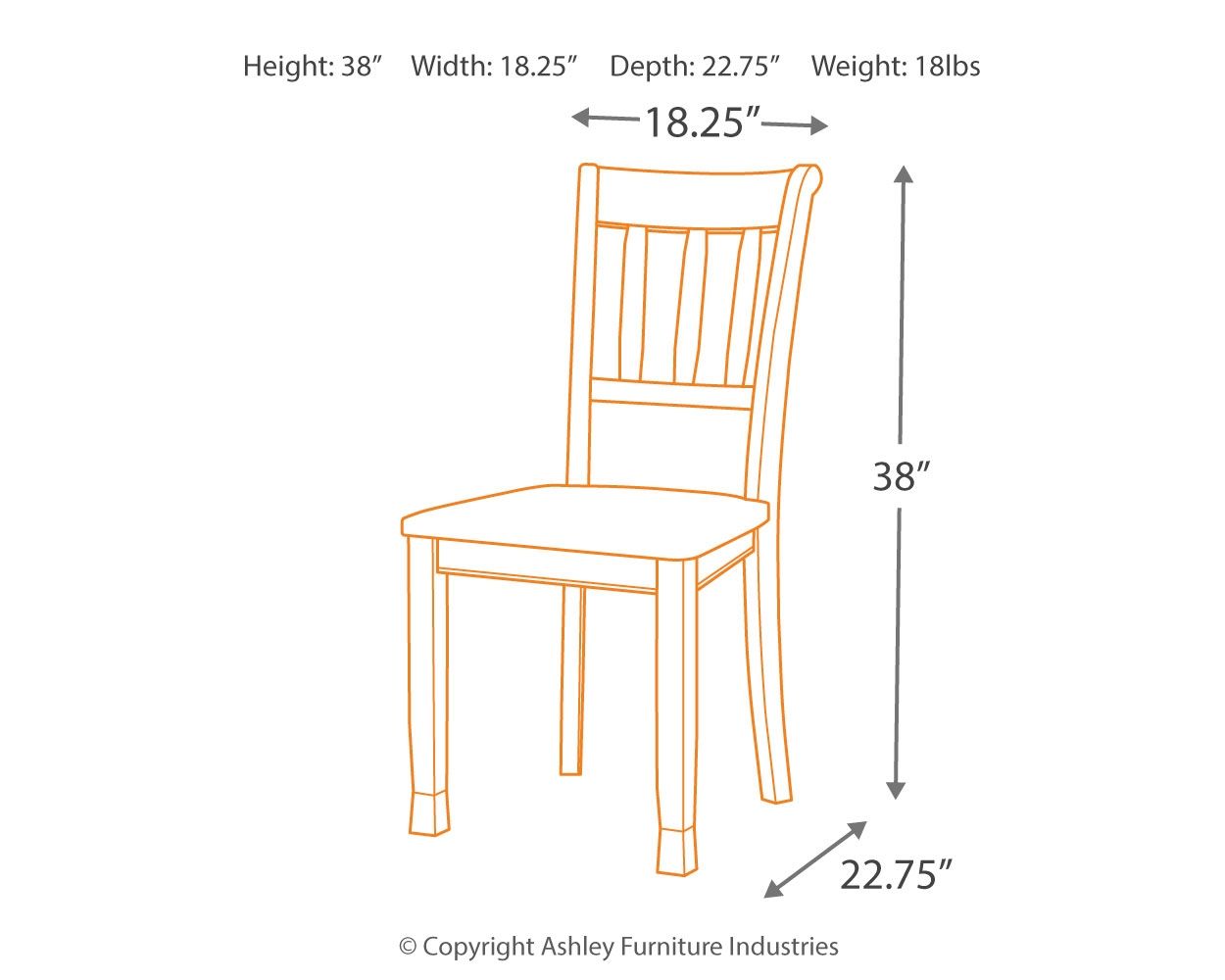 Owingsville - Dining Room Side Chair (Set of 2) - Black / Brown