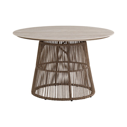 Alesso - 5 Piece Standard Height Dining Set (Round Table And Four Chairs) - Brown