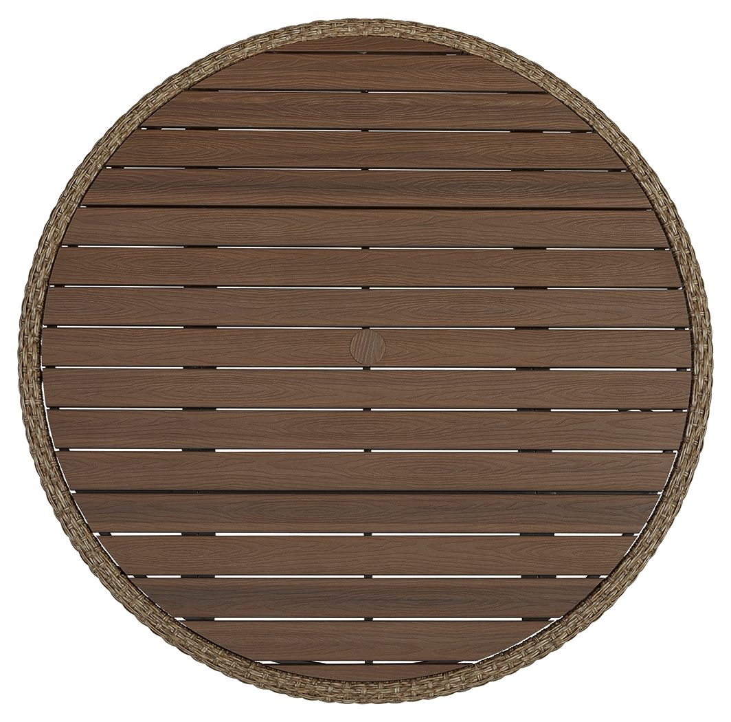 Amaris - Round Dining Table - Brown / Black