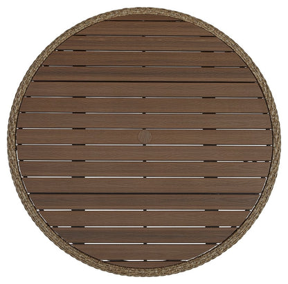 Amaris - Round Dining Table - Brown / Black