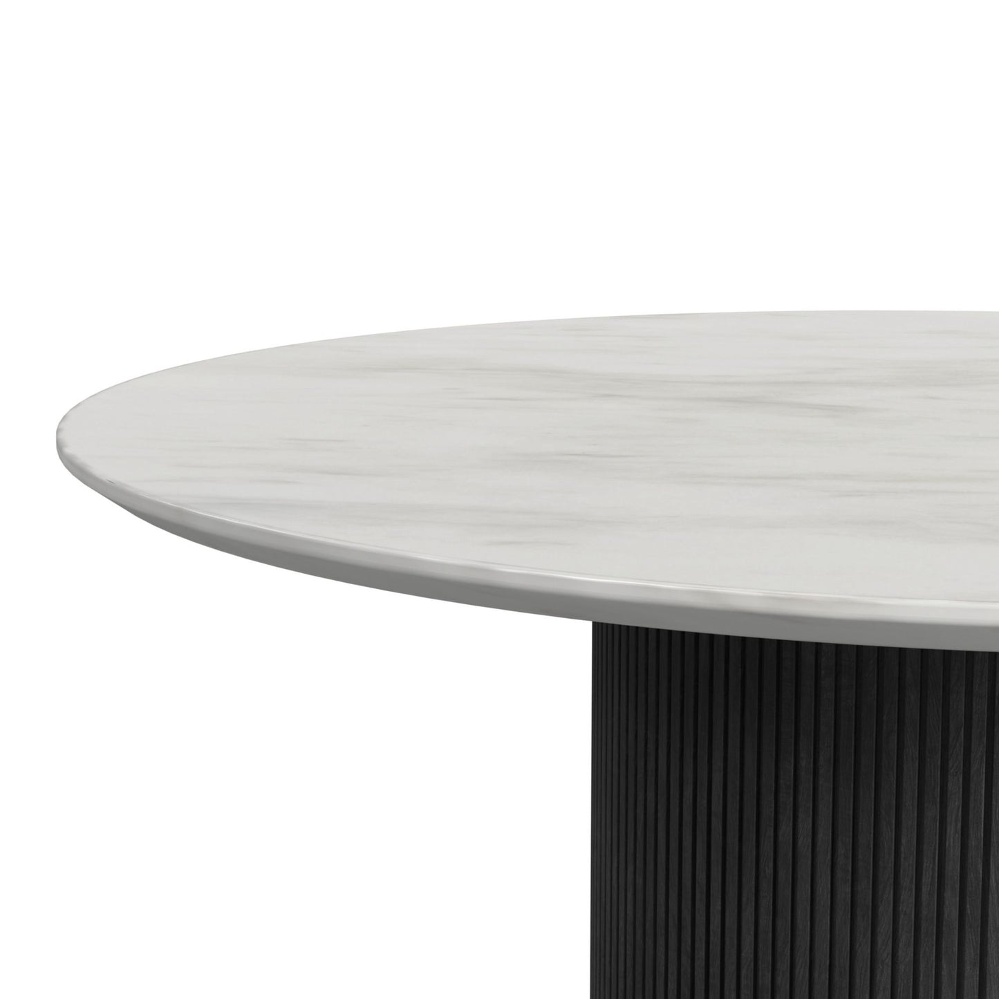 Sylvie - Round Dining Table With Faux Marble Top