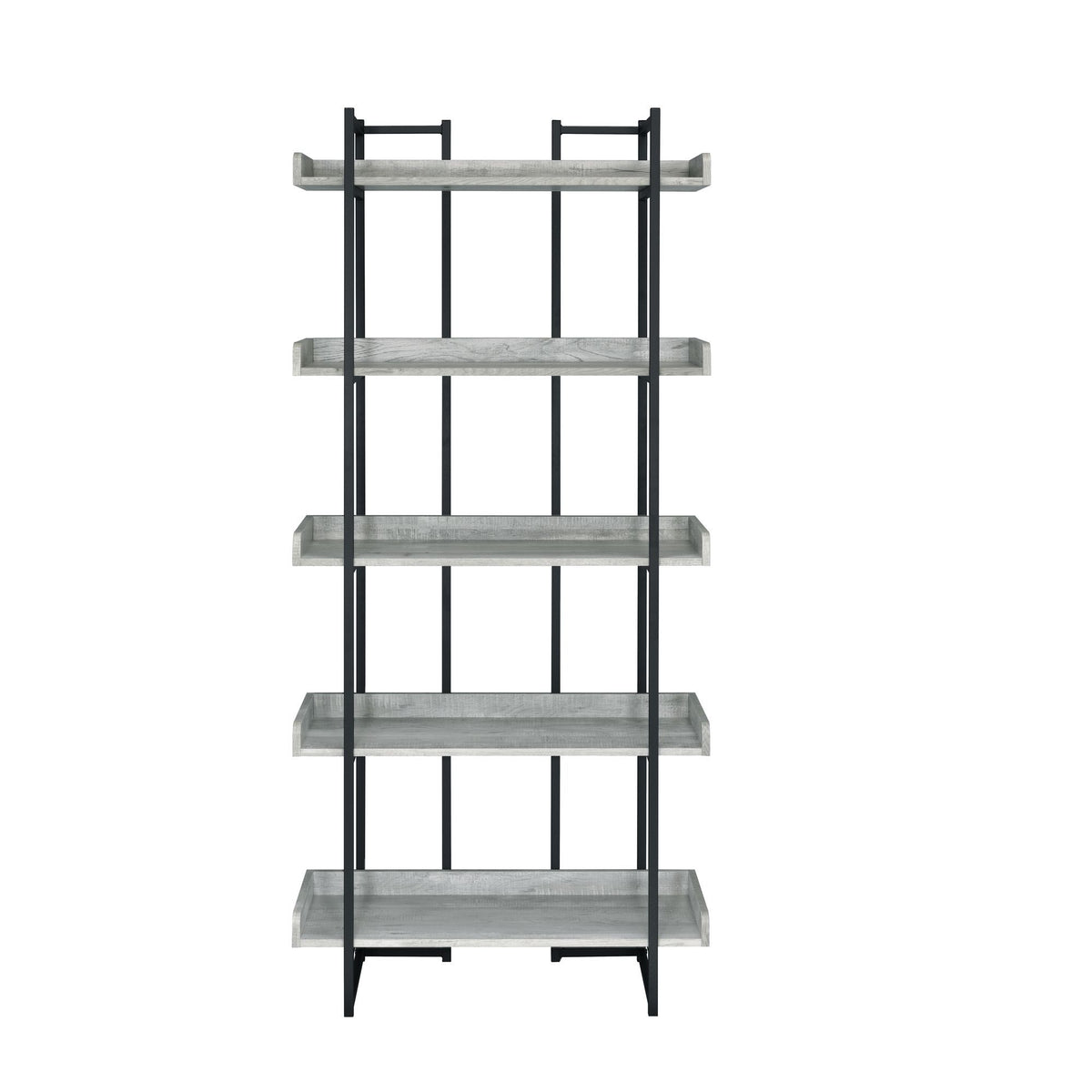 Preston - 2 Piece Desk And Bookshelf Set - Gray