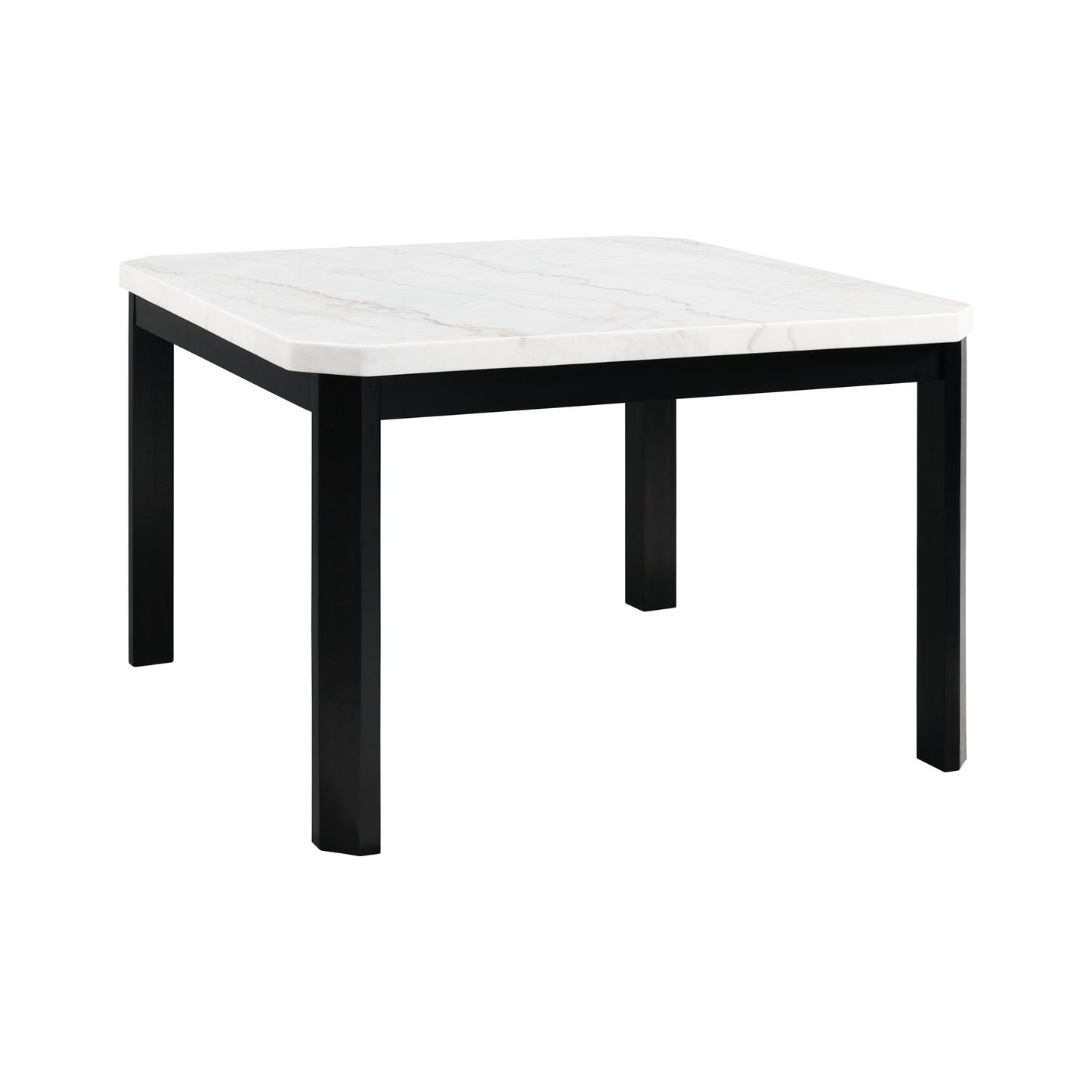 Francesca - 5 Piece Square Counter Dining Set (Table & Four Chairs) - White Marble