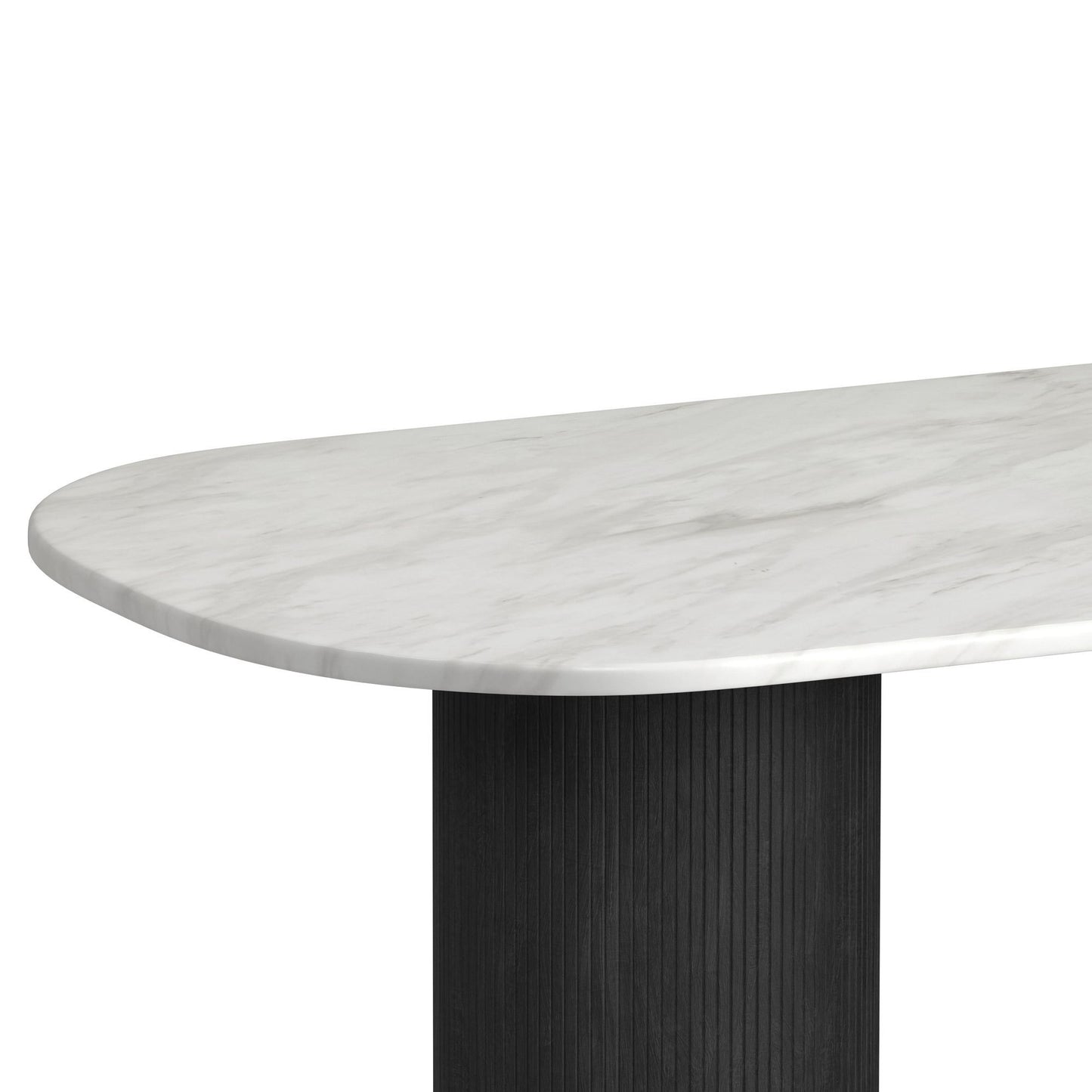 Sylvie - Oval Dining Table With Faux Marble Top