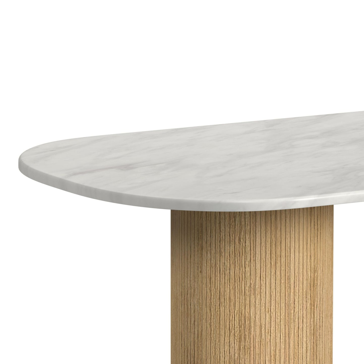 Sylvie - Oval Dining Table With Faux Marble Top