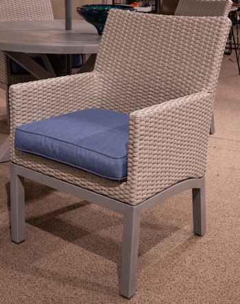 Half Moon Beach - Arm Chair With Cushion (Set of 2) - Blue / Gray