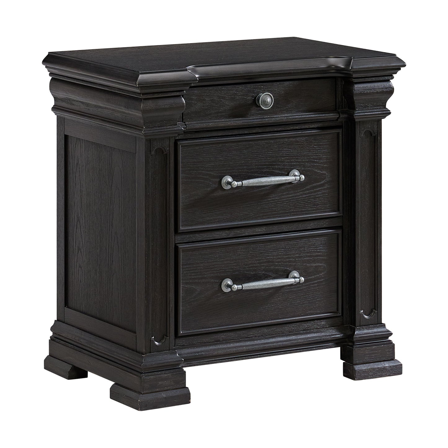 Kings Court - 3-Drawer Nightstand (Sliding Top)