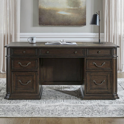 Providence Park - Jr Executive Desk - Chateau Brown