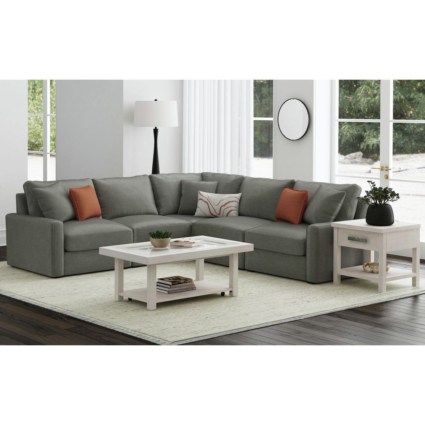 Avalanche - End Table With USB - Antique White