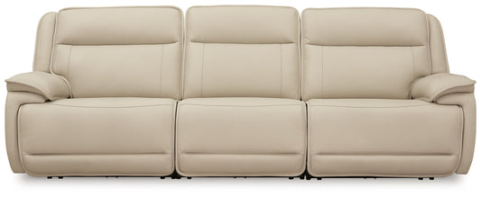 Double Deal - 3-Piece Power Reclining Sofa Sectional - Almond