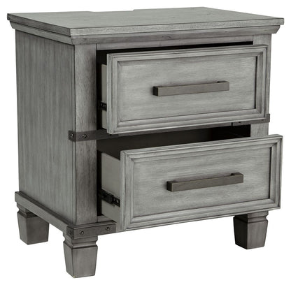 Russelyn - Two Drawer Night Stand - Gray