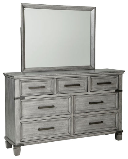 Russelyn - Dresser, Mirror - Gray