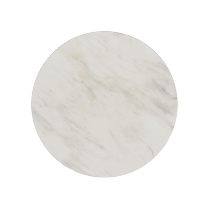 Sylvie - Round Dining Table With Faux Marble Top